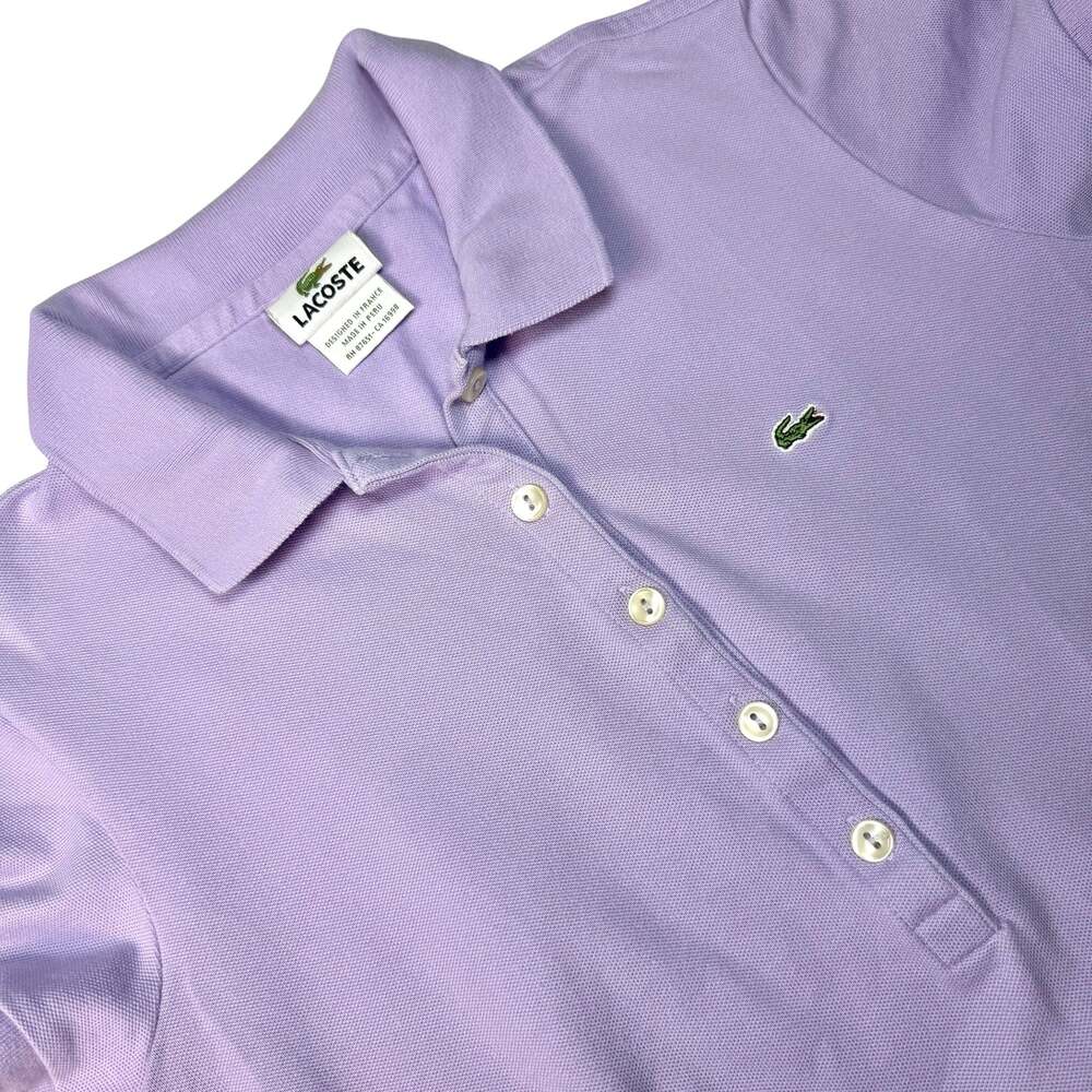 Lacoste Girls Classic Pique Polo Shirt Size 40 (Large 10/12)Lavender